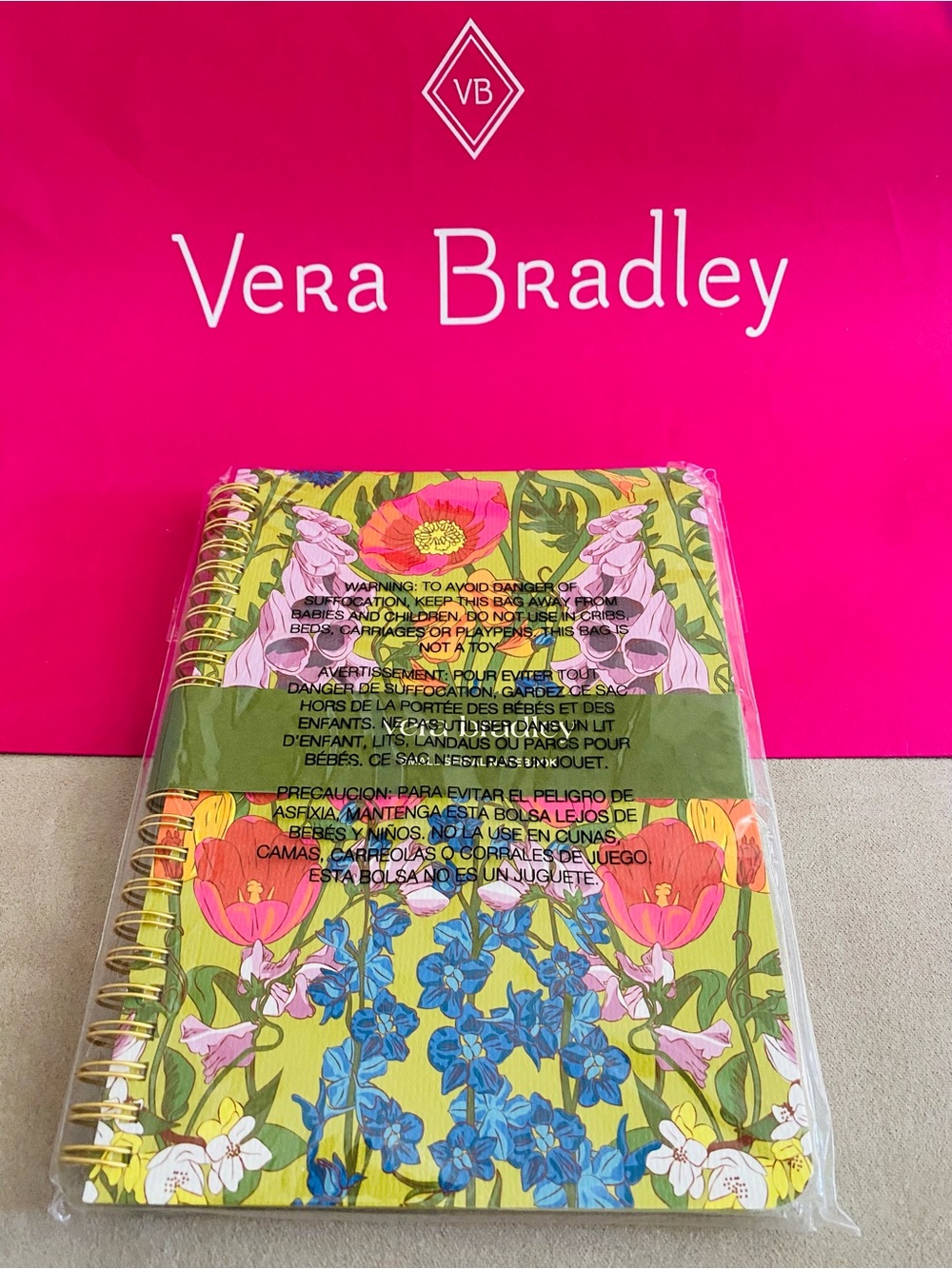Vera Bradley Small Spiral Notebook NWT Meadow Bouquet